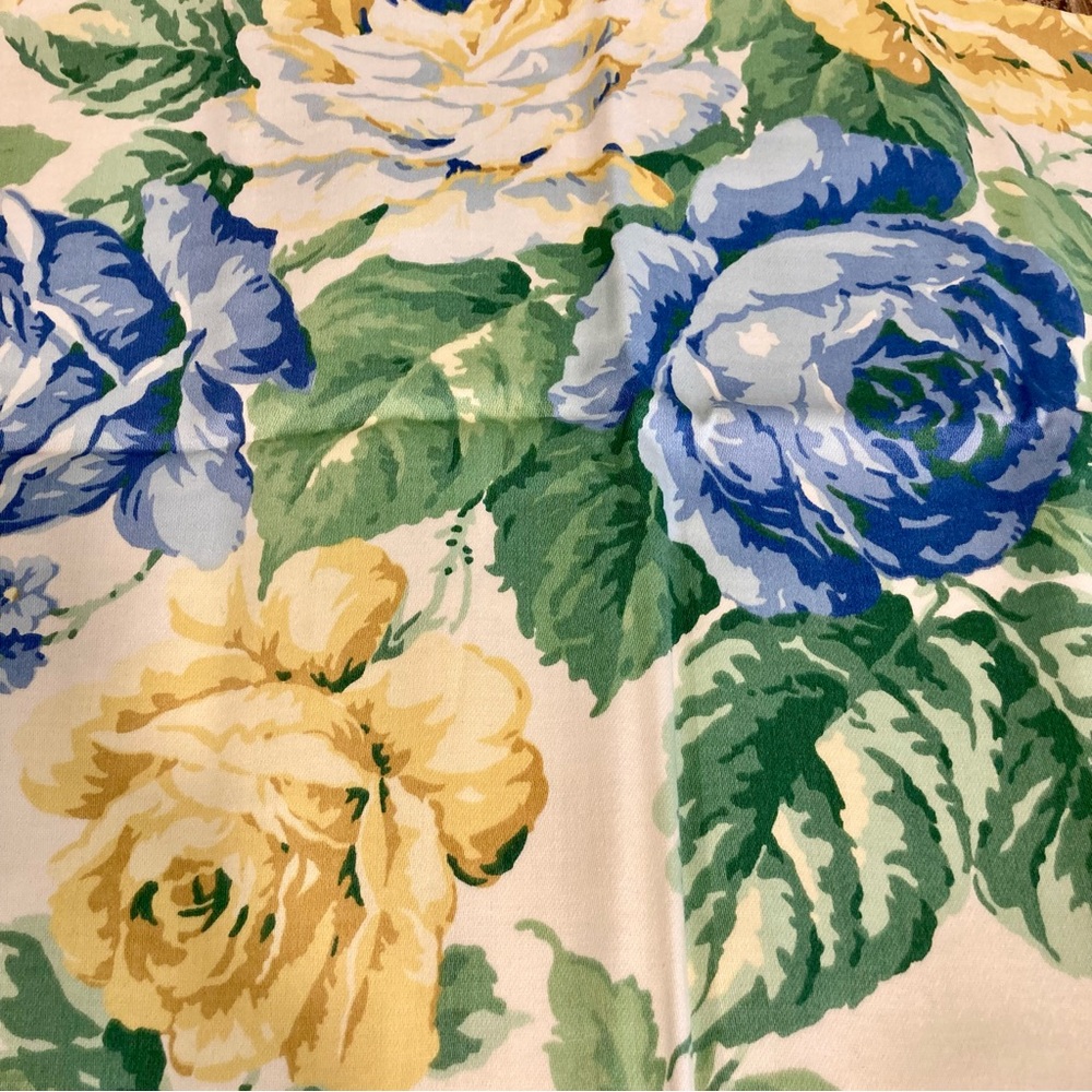 4pcs Blue & Yellow Floral 100% Cotton Fabric Scraps Bundle Fabric Remnants - Picture 12 of 16